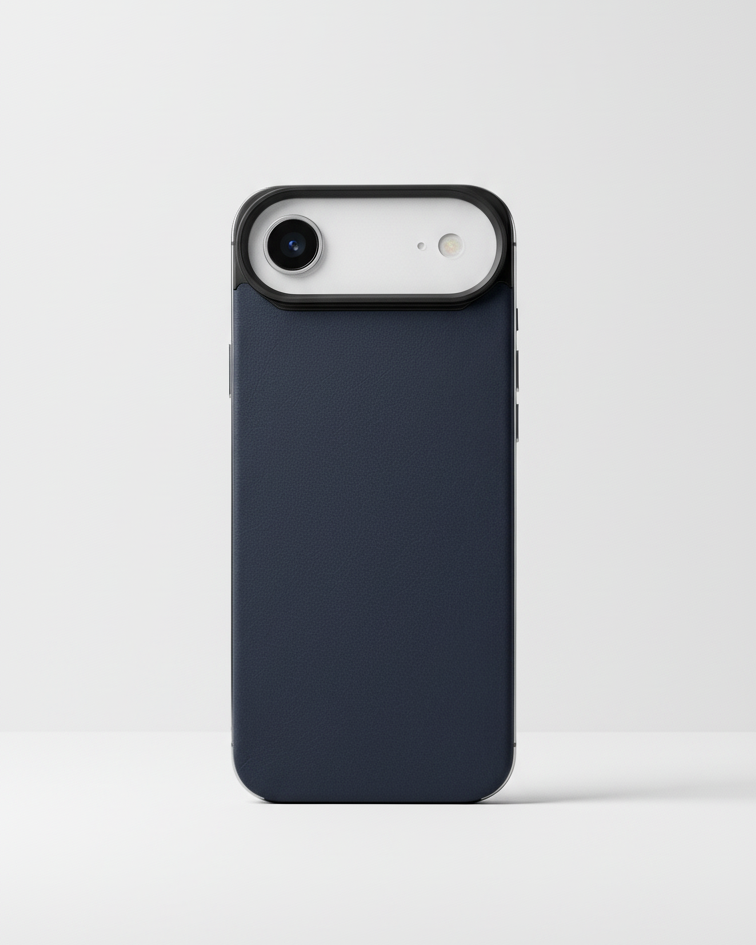 iPhone Air – Magnetic Leather Back in navy with Crazy Horse leather and MagSafe compatibility