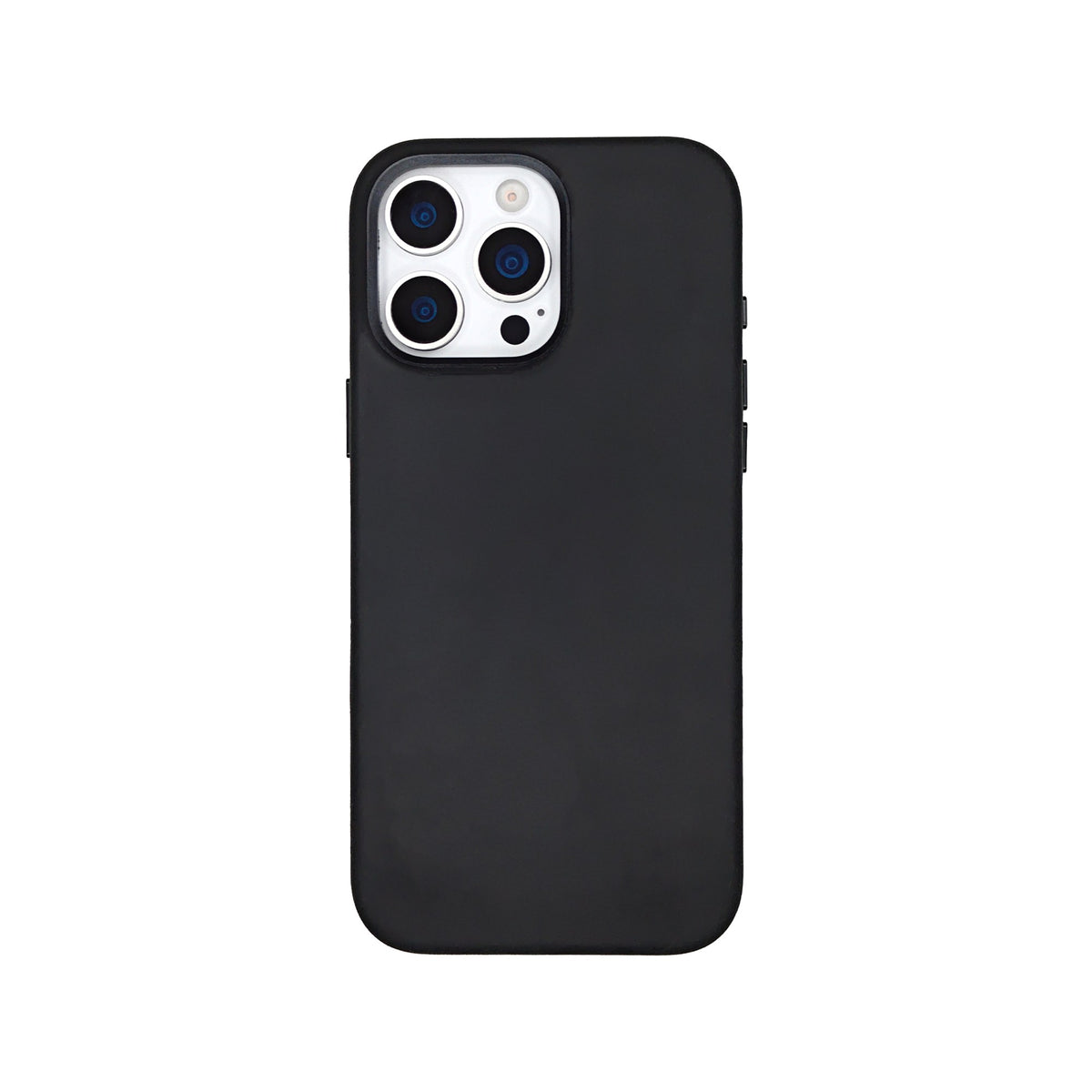 Black Crazy Horse full leather cover for iPhone 16 Pro Max and 16 Pro, on a white background