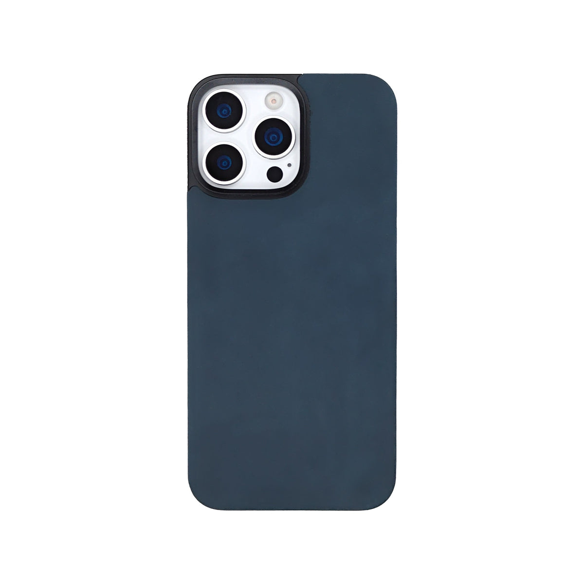 Navy Crazy Horse magnetic leather back for iPhone 16 Pro Max and 16 Pro, on a white background