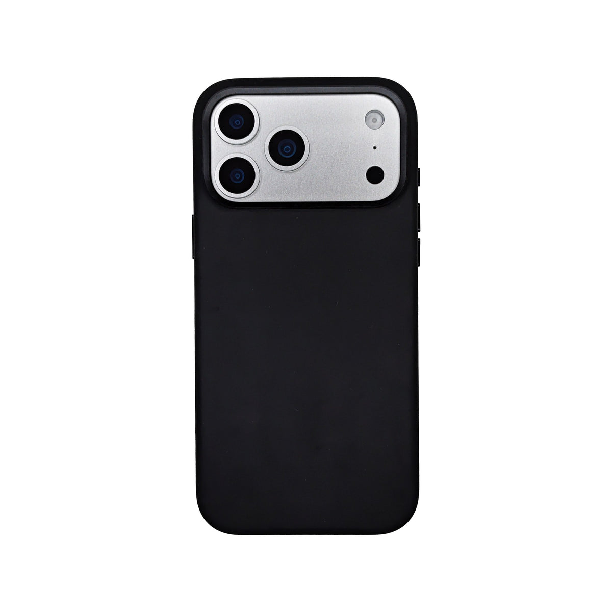 Black Crazy Horse full leather cover for iPhone 17 Pro Max, 17 Pro, 18 Pro Max and 18 Pro, on a white background