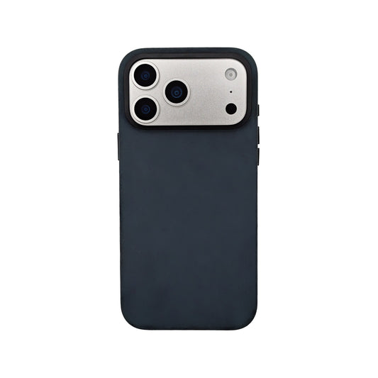 Navy Crazy Horse full leather cover for iPhone 17 Pro Max, 17 Pro, 18 Pro Max and 18 Pro, on a white background