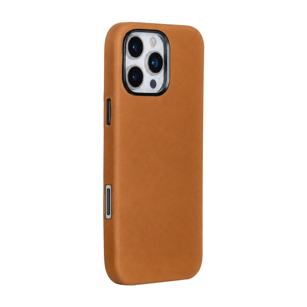 iPhone 16 Pro – Full Leather Cover, Tan