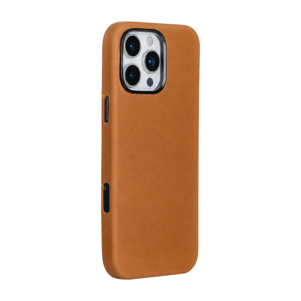 iPhone 16 Pro – Full Leather Cover, Tan