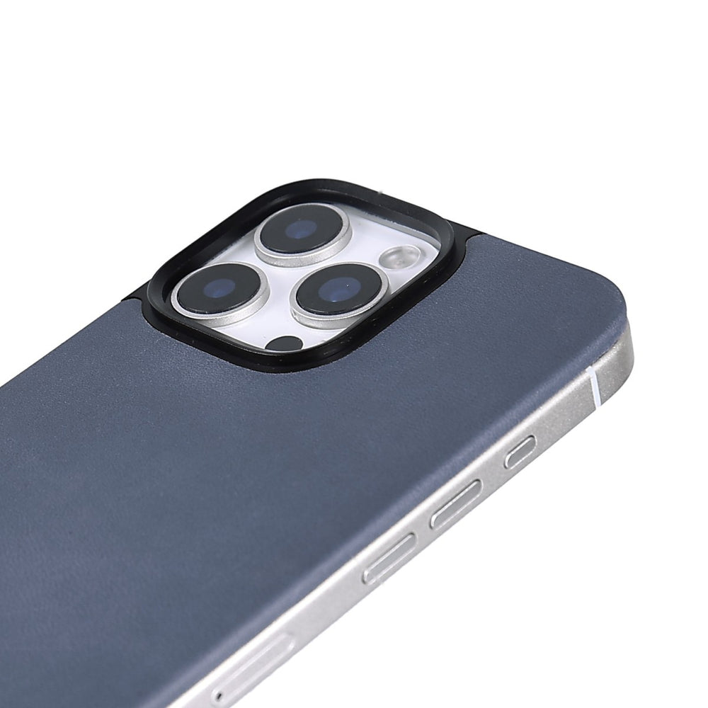 iPhone 16 Pro Max – Magnetic Leather Back, Navy
