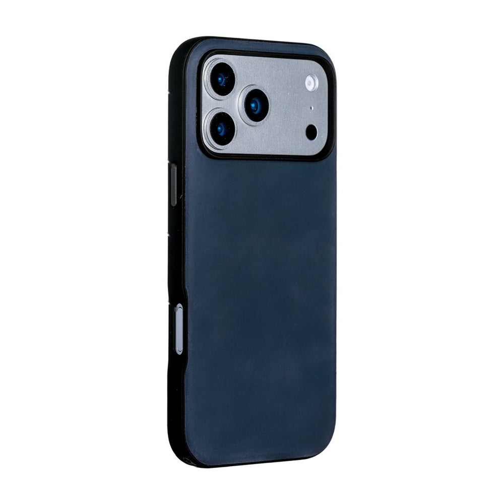 iPhone 18 Pro – Hybrid Leather Cover, Navy