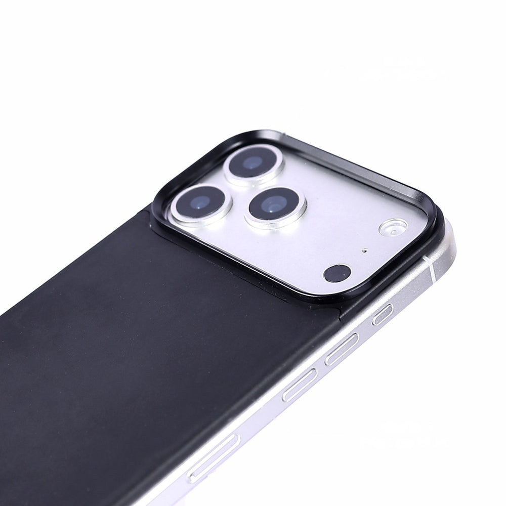 iPhone 18 Pro – Magnetic Leather Back, Black