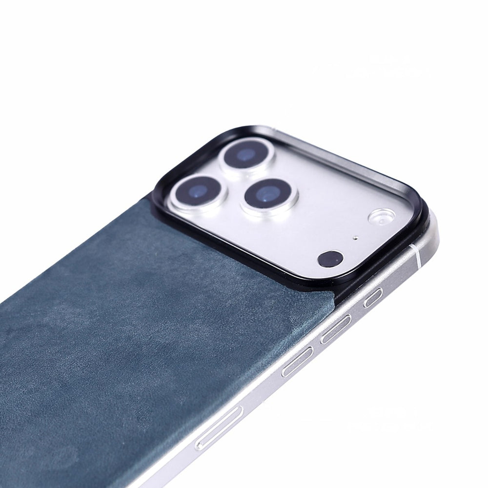 iPhone 17 Pro Max – Magnetic Leather Back, Navy