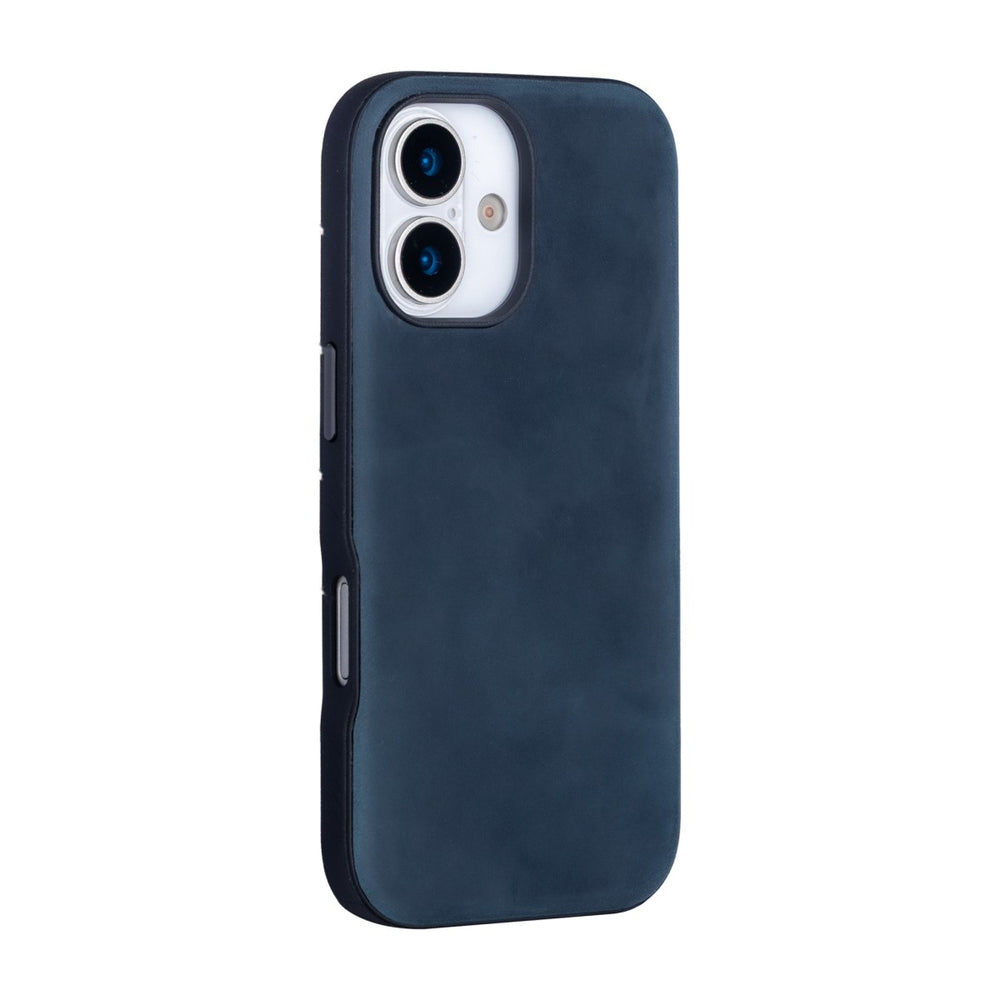 iPhone 17 / 16 – Hybrid Leather Cover, Navy