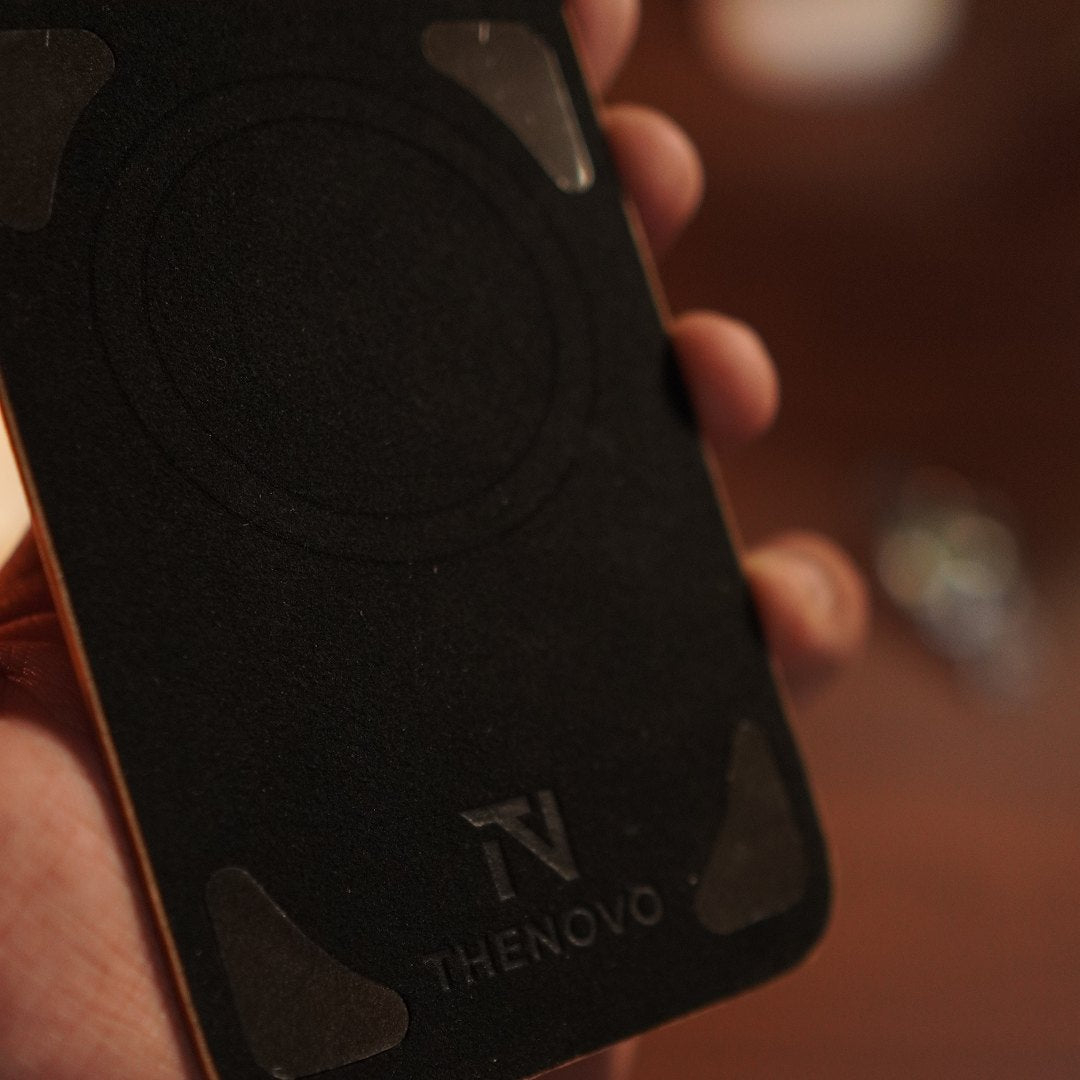 Inside of a THENOVO leather back with silicone rubber pads